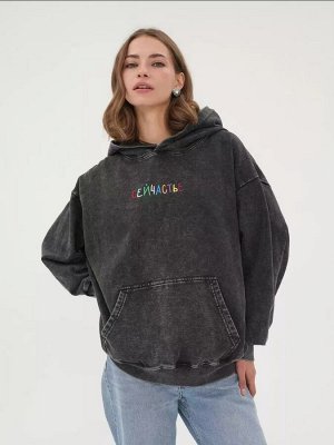 Толстовка с капюшоном, худи, женская, хлопок