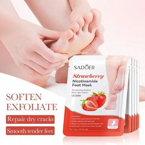 Sadoer Strawberry Nicotinamide Foot Mask Маска-пилинг для ног клубника