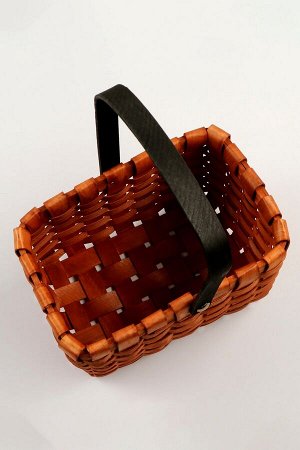 Корзина плетёная, 22?15?12 см, ручка h=14 см, секвойя, коричневый