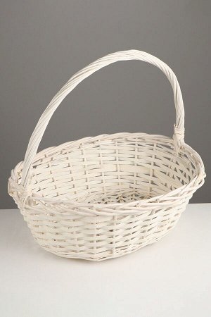 Набор корзин плетёных, 3 шт., 47x39x14 см, 40x32x15 см, 33x25x13 см, ива, белая