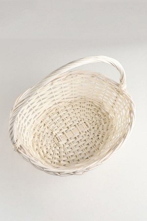 Набор корзин плетёных, 3 шт., 47x39x14 см, 40x32x15 см, 33x25x13 см, ива, белая