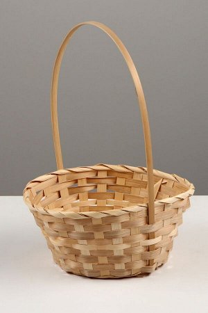Набор корзин плетёных, 3 шт., 21x21x10 см,18x18x10, 16x16x10 см, бамбук, натуральный цвет