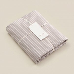Простыня на резинке SL Home Cotton 140*200+30 см, цв.бежевый/белый, 100% жатый хлопок
