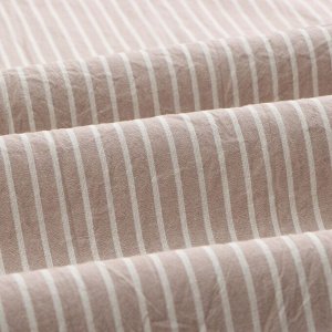 Простыня на резинке SL Home Cotton 140*200+30 см, цв.бежевый/белый, 100% жатый хлопок