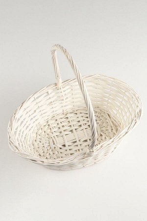 Набор корзин плетёных, 3 шт., 38x30x14 см, 33x25x12 см, 28x20x11 см, ива, белая