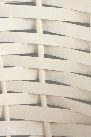 Набор корзин плетёных, 3 шт., 38x30x14 см, 33x25x12 см, 28x20x11 см, ива, белая