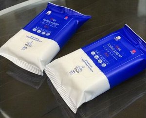 Бумага туалетная ВЛАЖНАЯ водорастворимая INSHIRO 20шт/упаковка