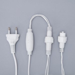 Гирлянда «Бахрома» 3 ? 0.9 м, IP44, УМС, белая нить, 232 LED, свечение синее, 220 В