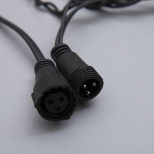 Гирлянда "Сеть" 2 х 3 м , IP44, УМС, тёмная нить, 384 LED, свечение белое, 220 В