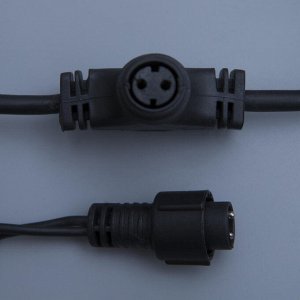 Гирлянда «Занавес» 2 х 6 м , IP65, УМС, тёмная каучуковая нить, 1000 LED, свечение белое, 220 В
