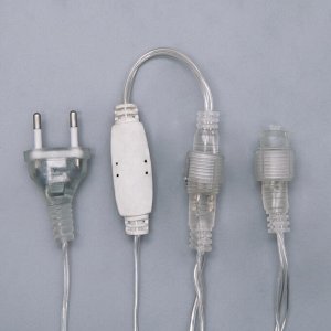 УЦЕНКА Гирлянда «Бахрома», 3?0.6 м, IP44, УМС, 160 LED, 220 В, прозрачная нить, свечение жёлтое
