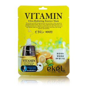 Тканевая маска для лица   с витамином С, для всех типов кожи Ekel Vitamin Ultra Hydrating Essence Mask