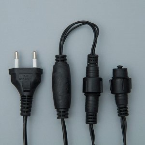 Гирлянда «Бахрома» 3 ? 0.9 м, IP44, УМС, тёмная нить, 232 LED, свечение мульти, 220 В