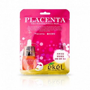 [EKEL] Маска тканевая с экстрактом плаценты Ekel Placenta Ultra Hydrating Essense Mask 25 мл