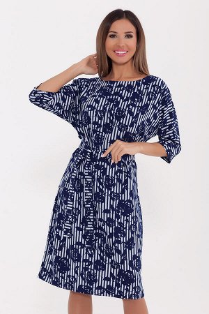 #74557 Платье Синий/белый