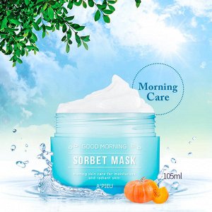 A'PIEU Good Morning Sorbet Mask Увлажняющая утренняя несмываемая маска-сорбет для лица, 105 мл
