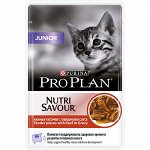 Pro Plan пауч 85гр д/котят Junior Говядина/Соус (1/26)