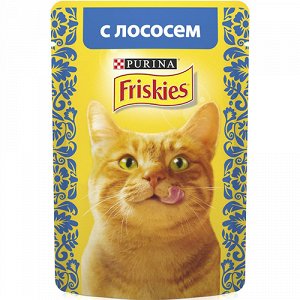 Friskies пауч 85гр д/кош Лосось в подливке (1/24)