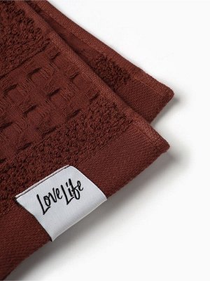 Полотенце махровое LoveLife «Регистан» 50x80 см, коричневое, 100% хлопок, 500 г/м²