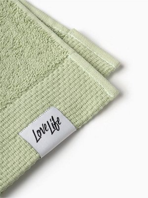 Полотенце махровое LoveLife «Монте» 50x80 см, мятное, 100% хлопок, 430 г/м²
