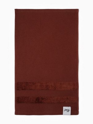 Полотенце махровое LoveLife «Макан» 50x80 см, коричневое, 100% хлопок, 480 г/м²