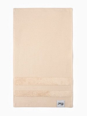 Полотенце махровое LoveLife «Макан» 50x80 см, бежевое, 100% хлопок, 480 г/м²