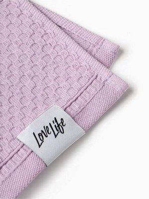 Полотенце махровое LoveLife «Ордос» 50x80 см, лавандовое, 100% хлопок, 430 г/м²