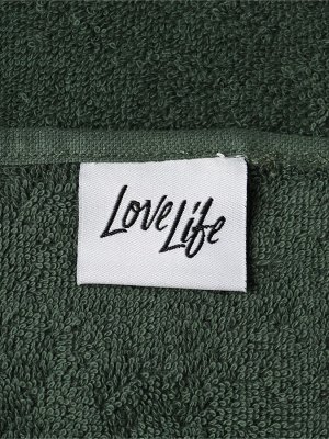 Полотенце махровое LoveLife «Танами» 50x80 см, зелёное, 100% хлопок, 430 г/м²