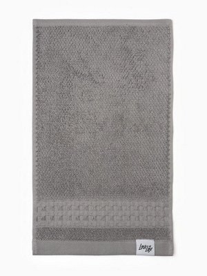 Полотенце махровое LoveLife «Регистан» 50x80 см, серое, 100% хлопок, 500 г/м²