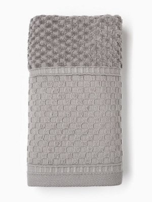 Полотенце махровое LoveLife «Ордос» 50x80 см, серое, 100% хлопок, 430 г/м²
