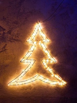 Фигура подвесная световая FROSTY «Елочка», 58x56х2, 200 LED, 220V, свечение тёплое белое