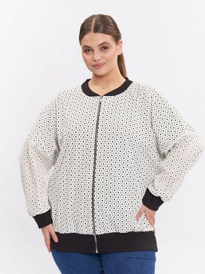 Бомбер из перфорированной эко-кожи GA75109WHT04