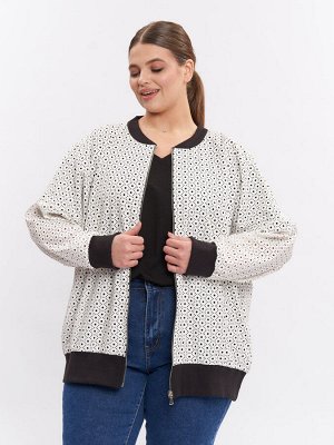 Бомбер из перфорированной эко-кожи GA75109WHT04