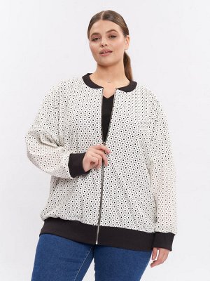 Бомбер из перфорированной эко-кожи GA75109WHT04