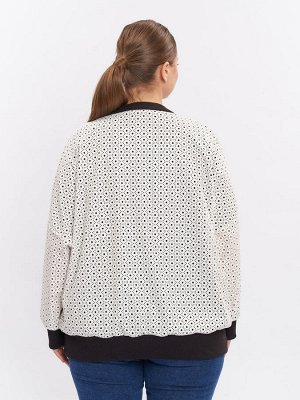 Бомбер из перфорированной эко-кожи GA75109WHT04
