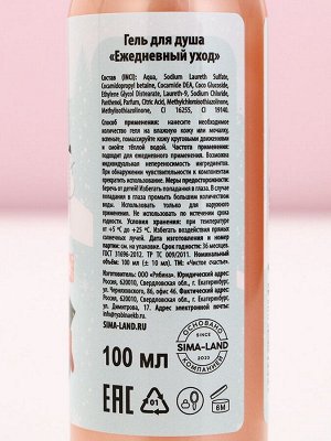 Подарочный набор «Счастливых праздников»: гель для душа 100 мл и крем для рук 30 мл, Чистое счастье