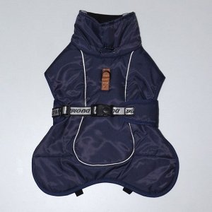 Попона для больших собак, мембранная ткань, размер 3XL (ДС 51, ОШ 50, ОГ 67-75 см), синяя