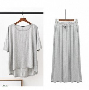 Домашняя одежда: футболка с длинными рукавами+брюки
