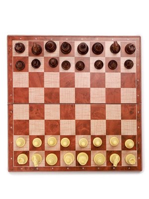 Шахматы магнитные 24x24 см, король h=4.9 см, пешка h=2.4 см