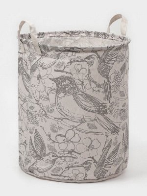 Корзина для белья Доляна «Узор», 35x42 см, бежевая