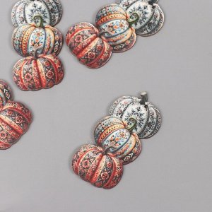 Декор для творчества дерево «Три узорчатые тыквы», 5.4x3.3x0.3 см