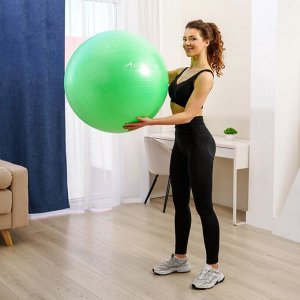 Фитбол ONLYTOP, d=75 см, 1000 г, антивзрыв, цвет зелёный