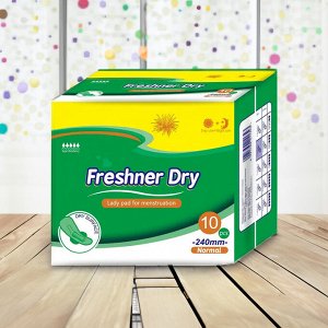 Прокладки гигиенические с экстрактом эвкалипта, Freshner Dry, Normal, 10 шт, 240мм, 5 капель