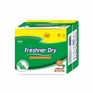 Прокладки гигиенические с экстрактом эвкалипта, Freshner Dry, Normal, 10 шт, 240мм, 5 капель
