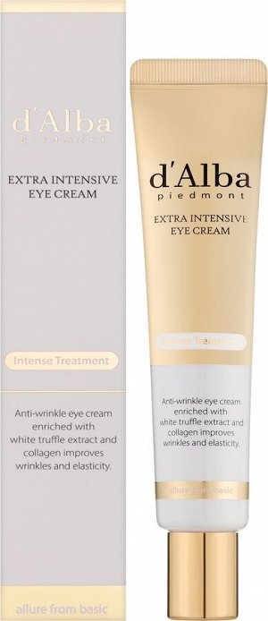 D'Alba Extra Intensive Eye Cream Укрепляющий пептидный крем для век с белым трюфелем