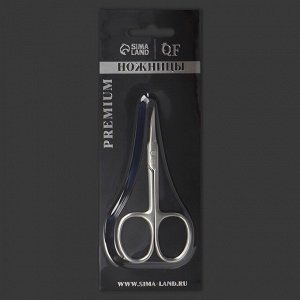 Ножницы маникюрные «Premium», загнутые, узкие, 9 см, на блистере