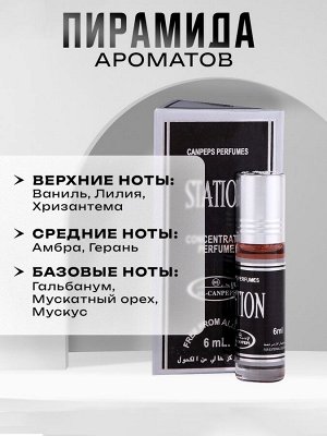 Духи масляные мужские Station, 6 мл