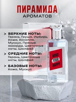 Туалетная вода мужская Mind your happy, 100 мл