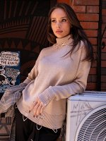 Свитер с эффектом спущенных петель, Свитер 246304-0013