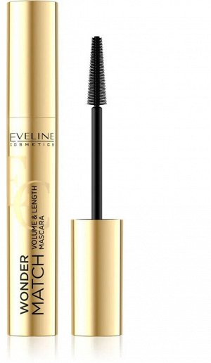 EVELINE Wonder Match Тушь для ресниц удлинение и объем Intense Black 7мл (*3*30)